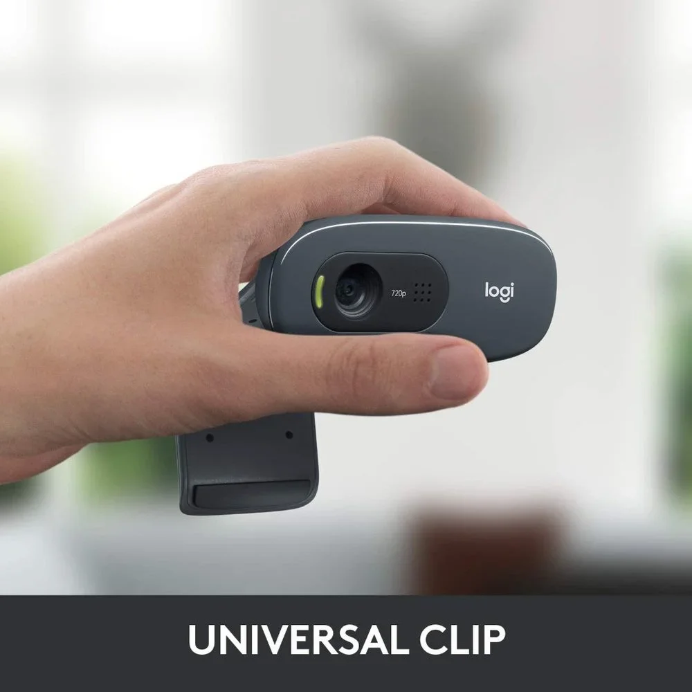 Logitech C270 HD Webcam HD 720p Widescreen HD Video Calling Noise-Reducing Mic -